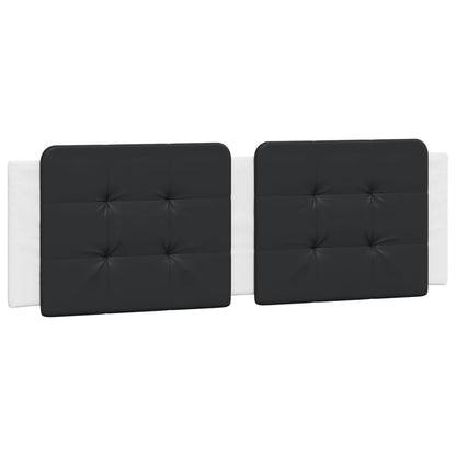 Letto con Materasso Zadar Bianco e Nero 160x200cm Similpelle