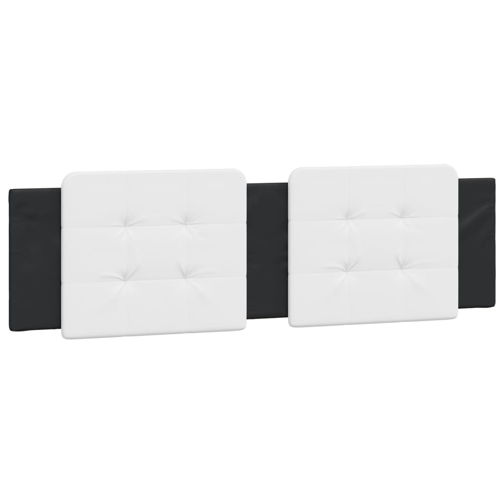 Letto con Materasso Zadar Nero e Bianco 180x200 cm in Similpelle - homemem39