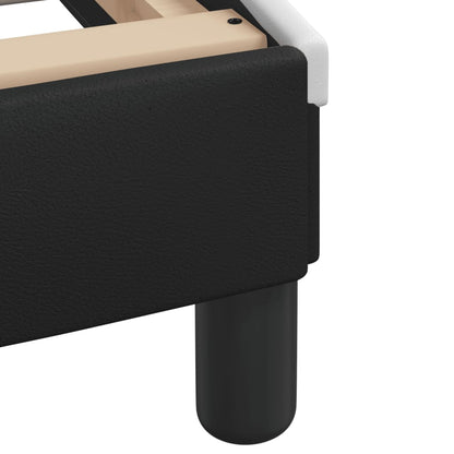 Letto con Materasso Zadar Nero e Bianco 180x200 cm in Similpelle - homemem39