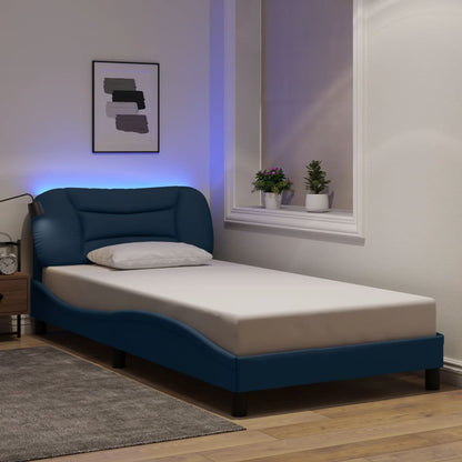 Giroletto con LED senza Materasso Hvar Blu 100x200cm in Tessuto