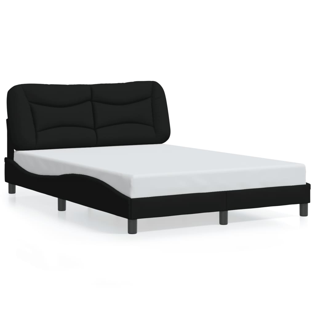 Bed frame with Black LED Lights 120x200 cm in Fabric