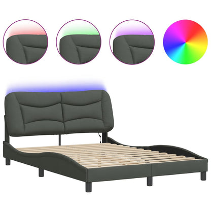 Giroletto con LED senza Materasso Hvar Grigio Scuro 140x190 cm