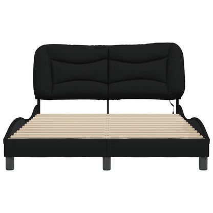 Giroletto con LED senza Materasso Hvar Nero 140x190 cm Tessuto