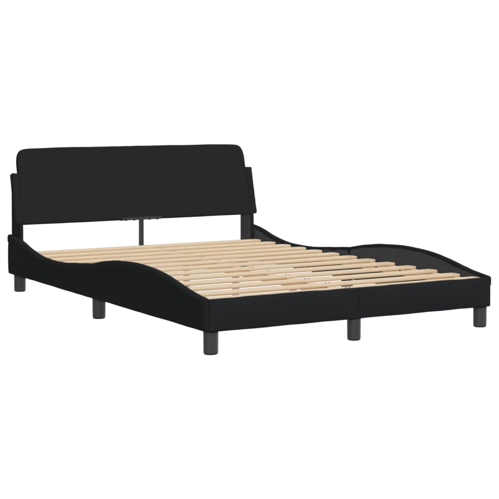 Giroletto con LED senza Materasso Hvar Nero 140x190 cm Tessuto