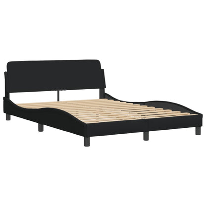 Giroletto con LED senza Materasso Hvar Nero 140x190 cm Tessuto