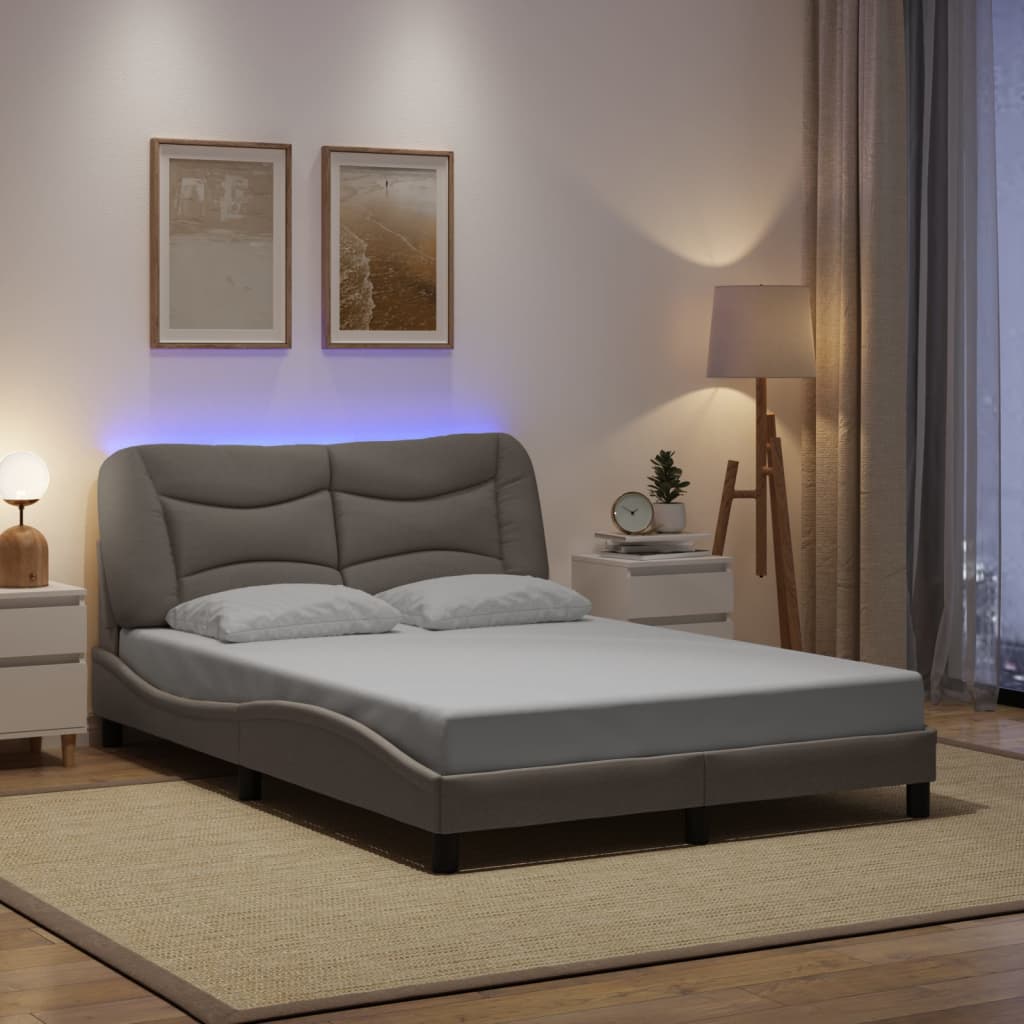 Giroletto con LED senza Materasso Hvar Tortora 140x190 cm