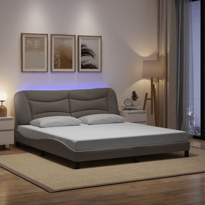 Giroletto con LED senza Materasso Hvar Tortora 180x200 cm