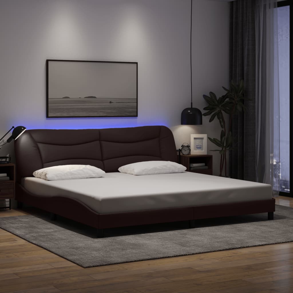 Giroletto con LED senza Materasso Hvar 200x200 cm in Tessuto