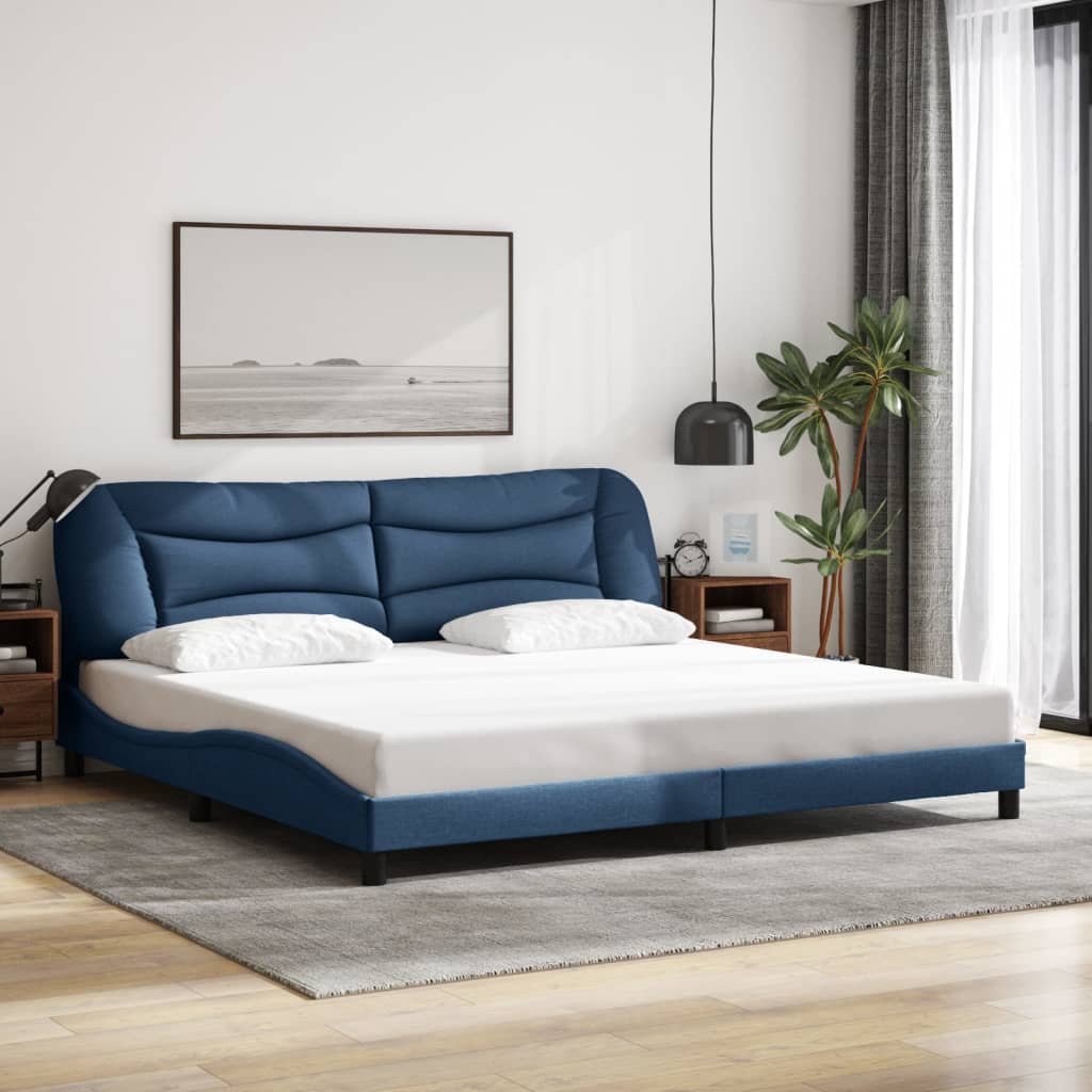 Giroletto con LED senza Materasso Hvar Blu 200x200cm in Tessuto | homemem39