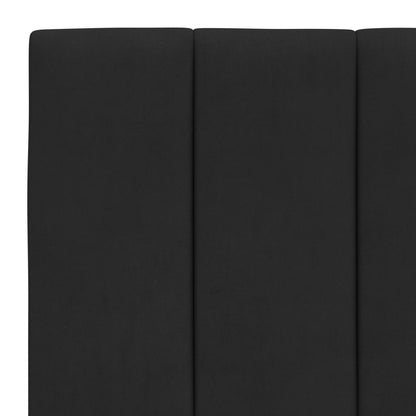 Giroletto con LED senza Materasso Hanko Nero 80x200 cm Velluto