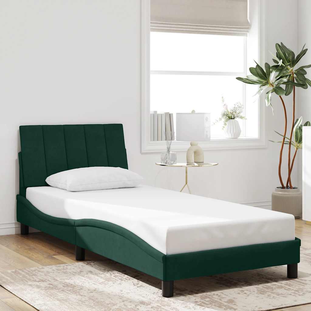 Giroletto con LED senza Materasso Hanko Verde Scuro 80x200 cm