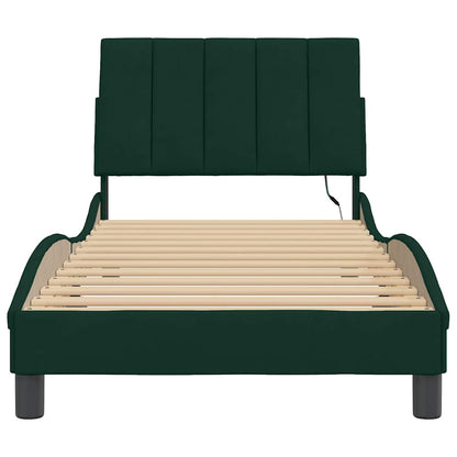 Giroletto con LED senza Materasso Hanko Verde Scuro 80x200 cm