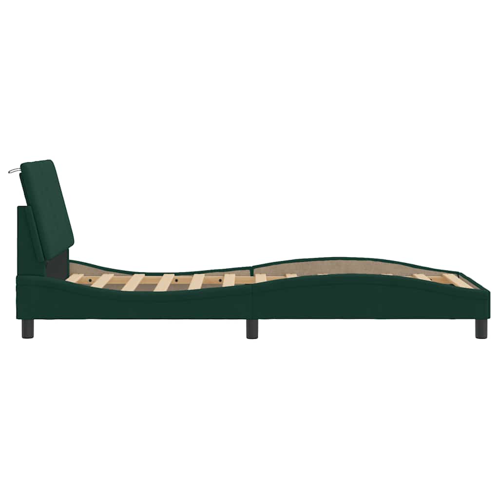 Giroletto con LED senza Materasso Hanko Verde Scuro 80x200 cm