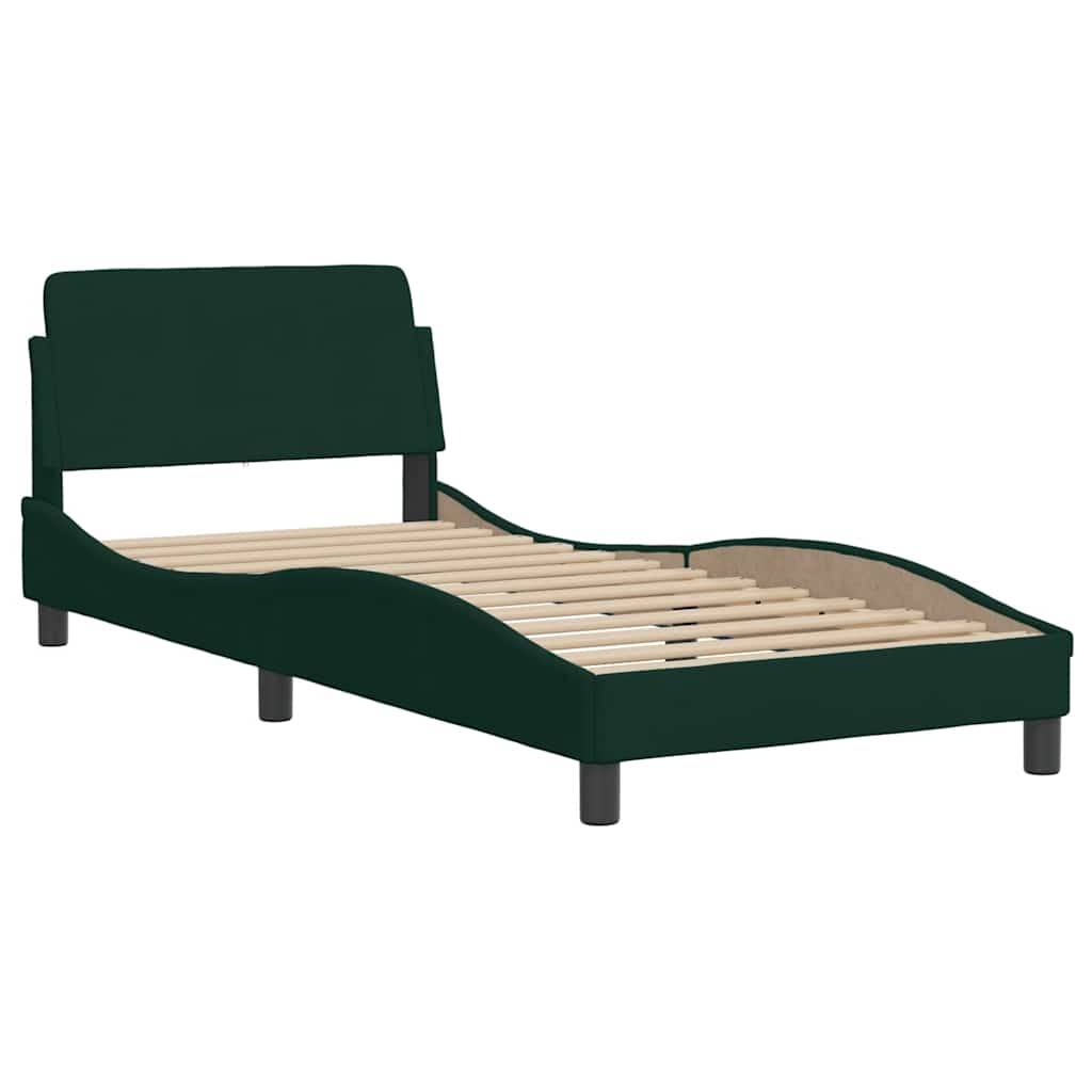 Giroletto con LED senza Materasso Hanko Verde Scuro 80x200 cm