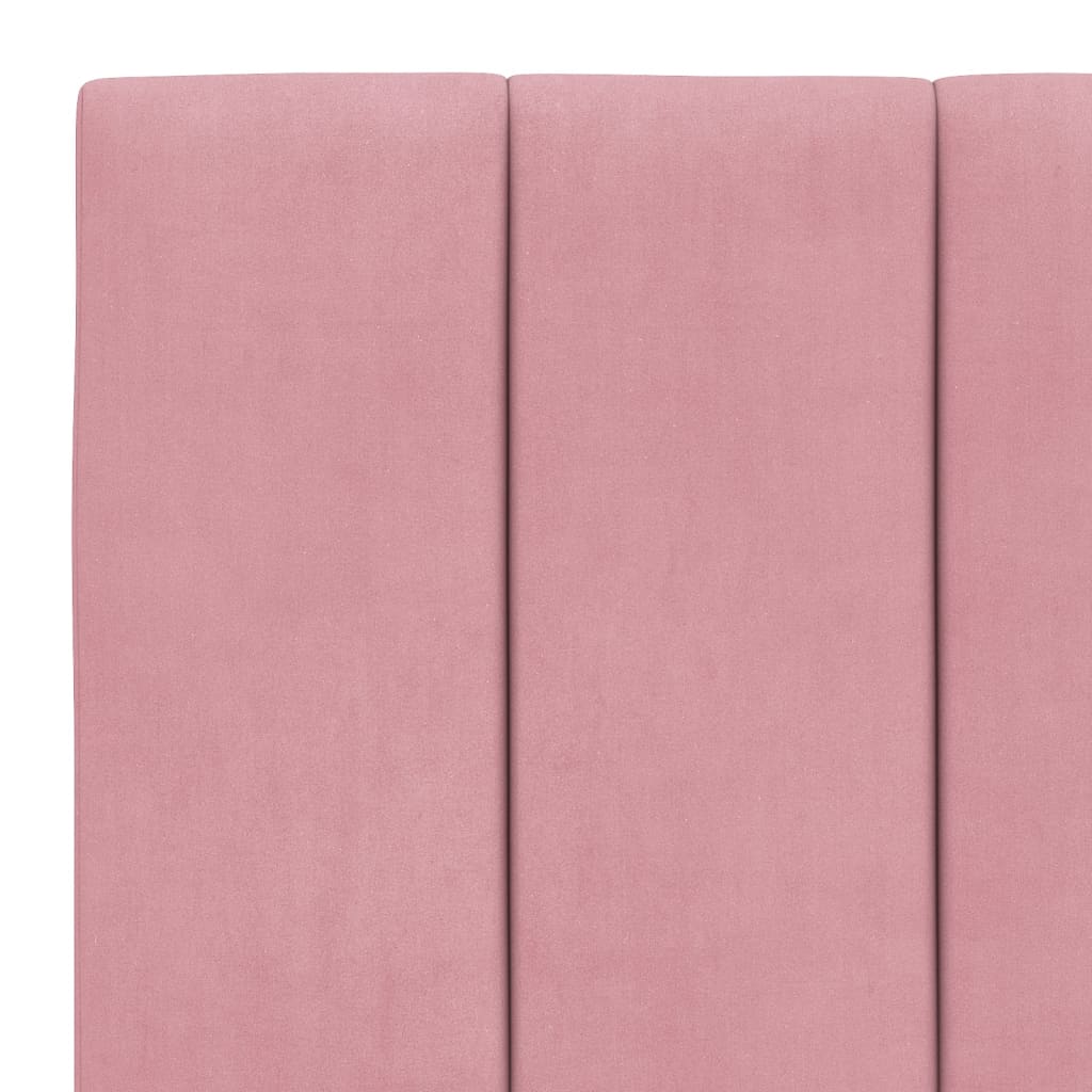 Giroletto con LED senza Materasso Hanko Rosa 80x200 cm Velluto