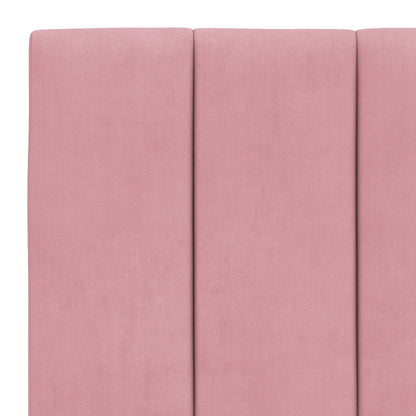 Giroletto con LED senza Materasso Hanko Rosa 80x200 cm Velluto