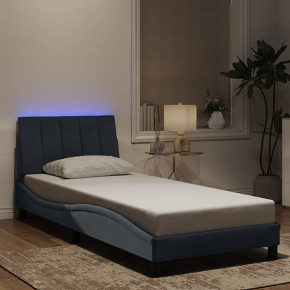 Giroletto con LED senza Materasso Hanko Grigio Scuro 90x200 cm