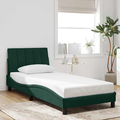 Giroletto con LED senza Materasso Hanko Verde Scuro 90x200 cm