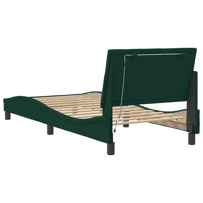 Giroletto con LED senza Materasso Hanko Verde Scuro 90x200 cm