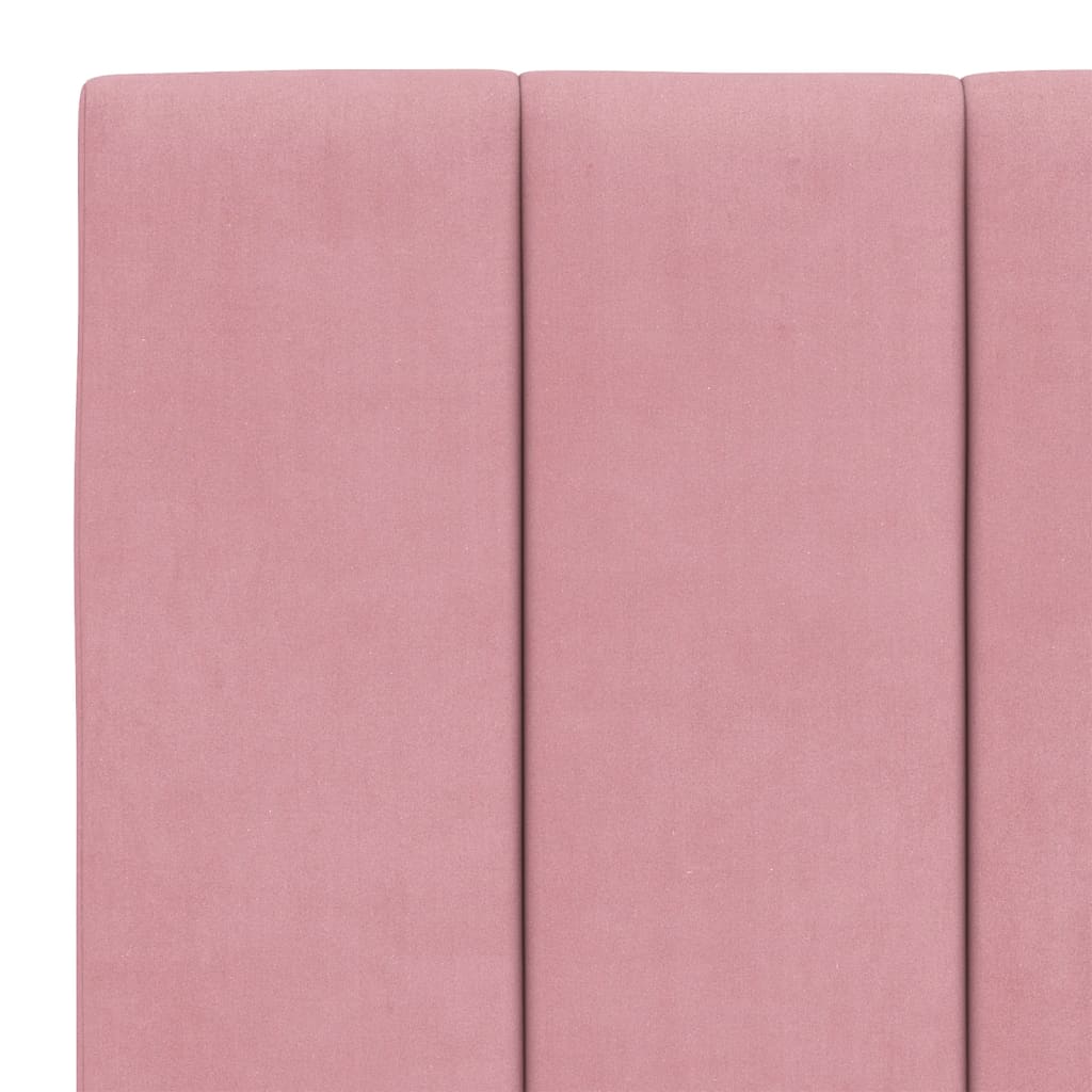 Giroletto con LED senza Materasso Hanko Rosa 120x200 cm Velluto