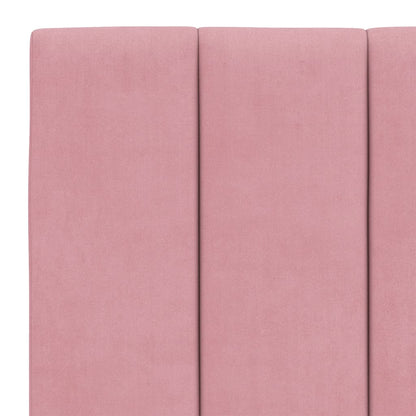 Giroletto con LED senza Materasso Hanko Rosa 140x190 cm Velluto