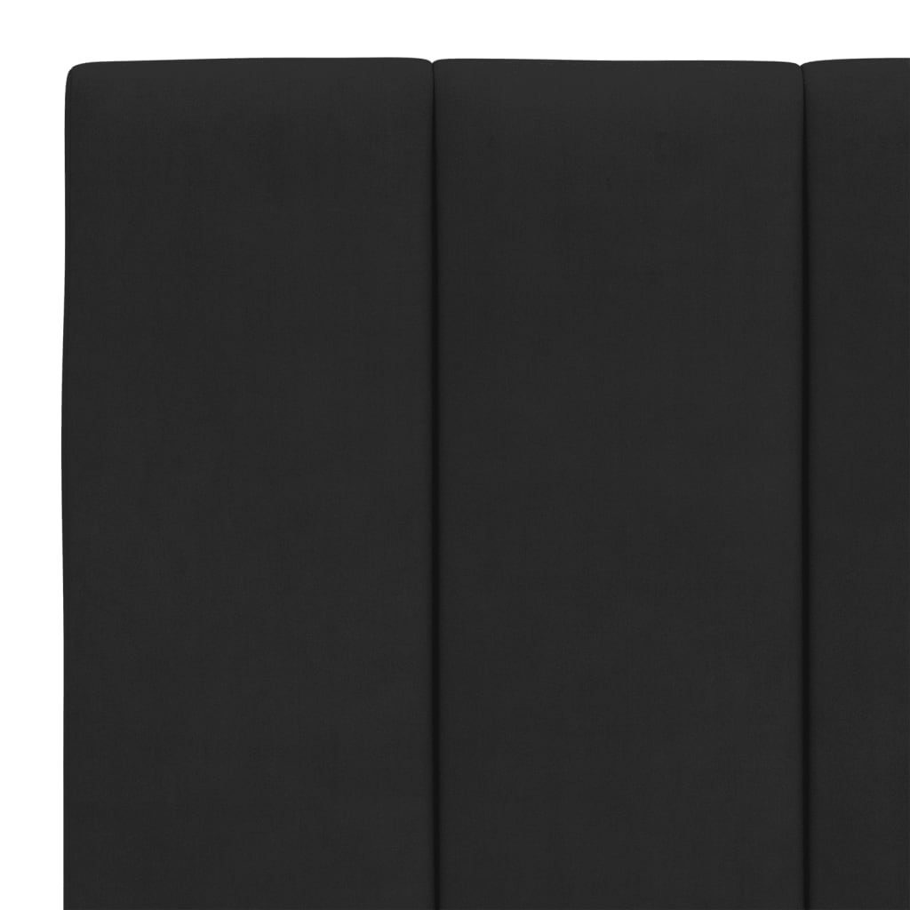 Giroletto con LED senza Materasso Hanko Nero 140x200 cm Velluto