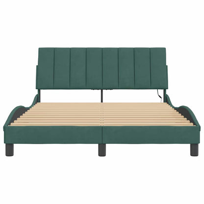 Giroletto con LED senza Materasso Hanko Verde Scuro 140x200 cm