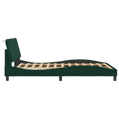 Giroletto con LED senza Materasso Hanko Verde Scuro 140x200 cm