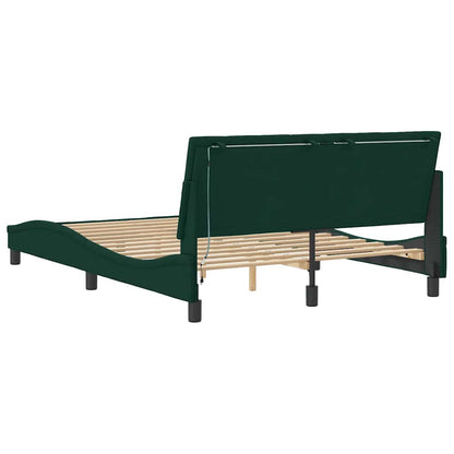 Giroletto con LED senza Materasso Hanko Verde Scuro 140x200 cm