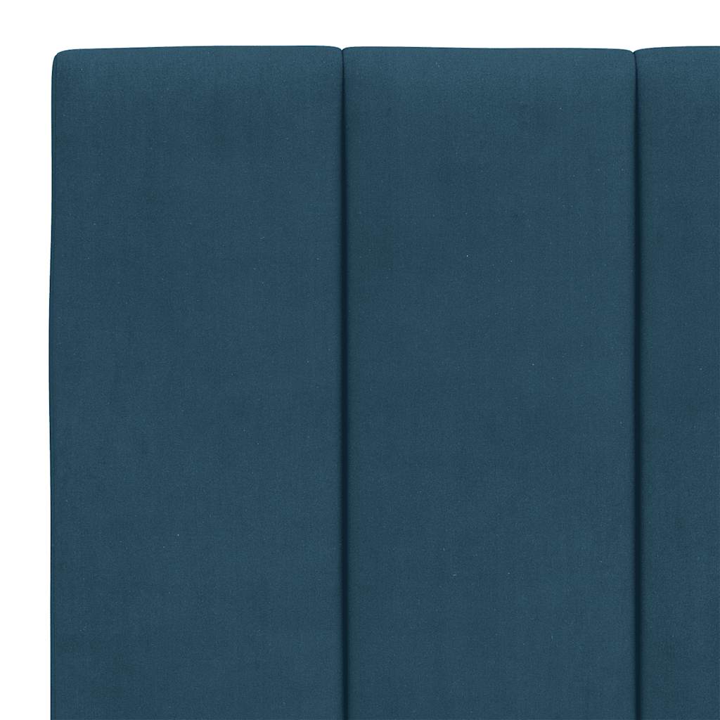 Giroletto con LED senza Materasso Hanko Blu 140x200 cm in Velluto | homemem39