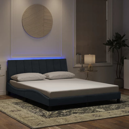 Giroletto con LED senza Materasso Hanko Grigio Scuro 160x200 cm