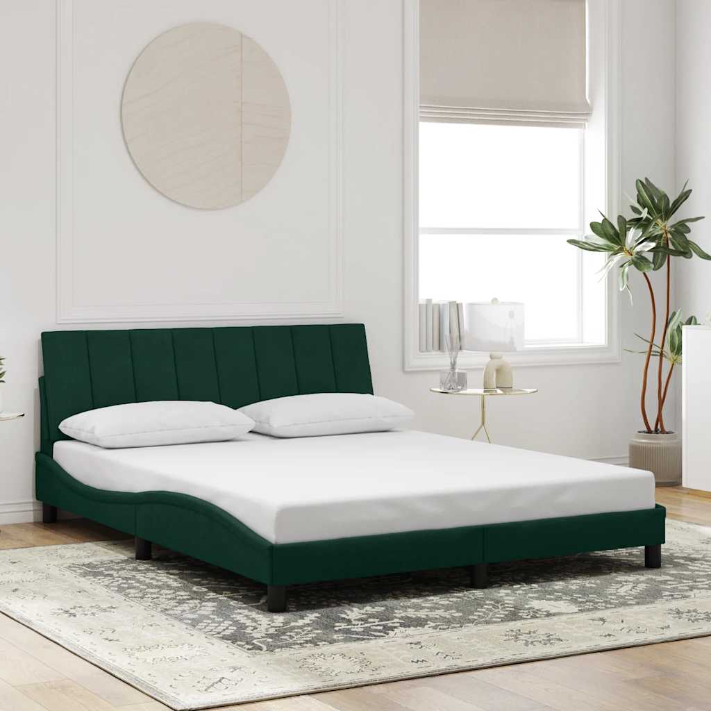 Giroletto con LED senza Materasso Hanko Verde Scuro 160x200 cm