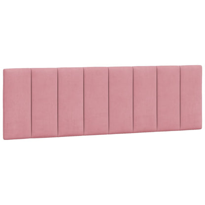 Giroletto con LED senza Materasso Hanko Rosa 160x200 cm Velluto