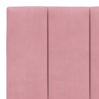 Giroletto con LED senza Materasso Hanko Rosa 160x200 cm Velluto