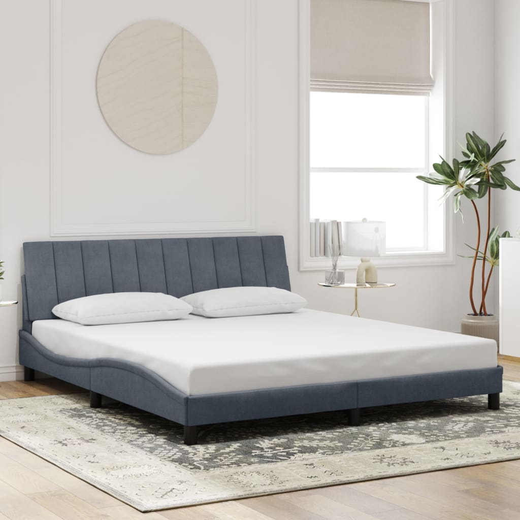 Giroletto con LED senza Materasso Hanko Grigio Scuro 180x200 cm | homemem39