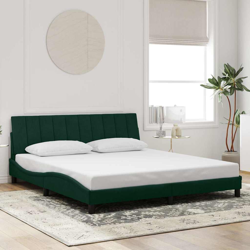 Giroletto con LED senza Materasso Hanko Verde Scuro 180x200 cm