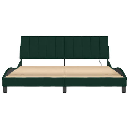 Giroletto con LED senza Materasso Hanko Verde Scuro 180x200 cm