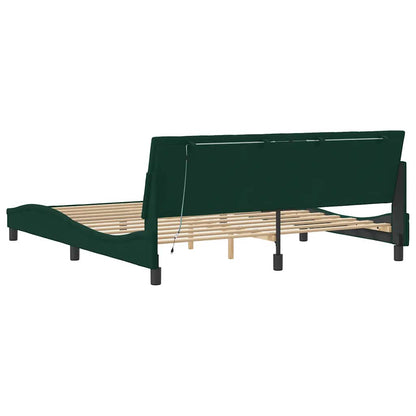Giroletto con LED senza Materasso Hanko Verde Scuro 180x200 cm