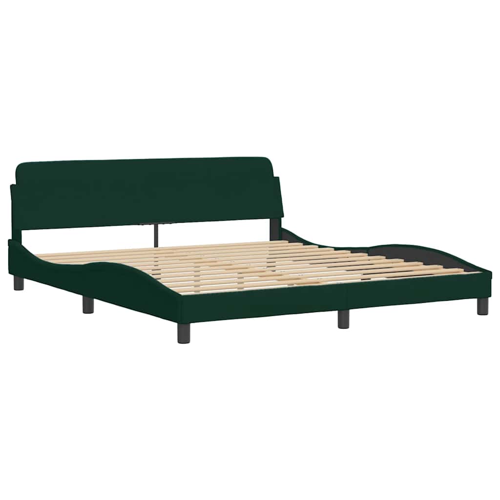 Giroletto con LED senza Materasso Hanko Verde Scuro 180x200 cm