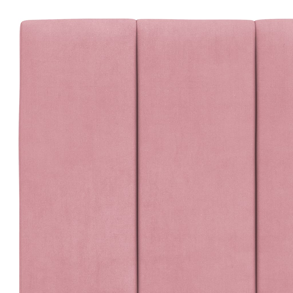 Giroletto con LED senza Materasso Hanko Rosa 180x200 cm Velluto