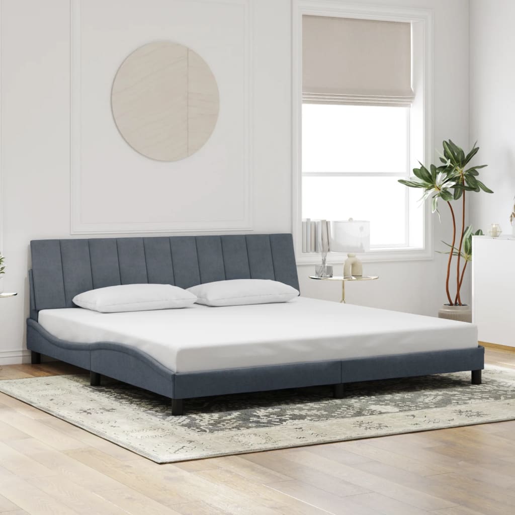 Giroletto con LED senza Materasso Hanko Grigio Scuro 200x200 cm