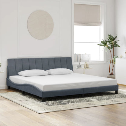 Giroletto con LED senza Materasso Hanko Grigio Scuro 200x200 cm