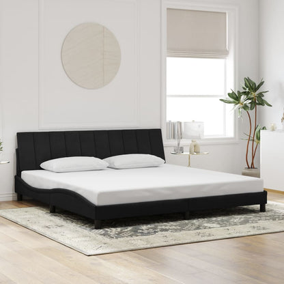 Giroletto con LED senza Materasso Hanko Nero 200x200 cm Velluto