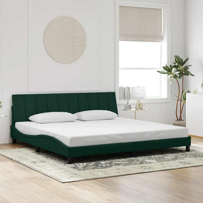 Giroletto con LED senza Materasso Hanko Verde Scuro 200x200 cm