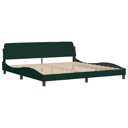 Giroletto con LED senza Materasso Hanko Verde Scuro 200x200 cm
