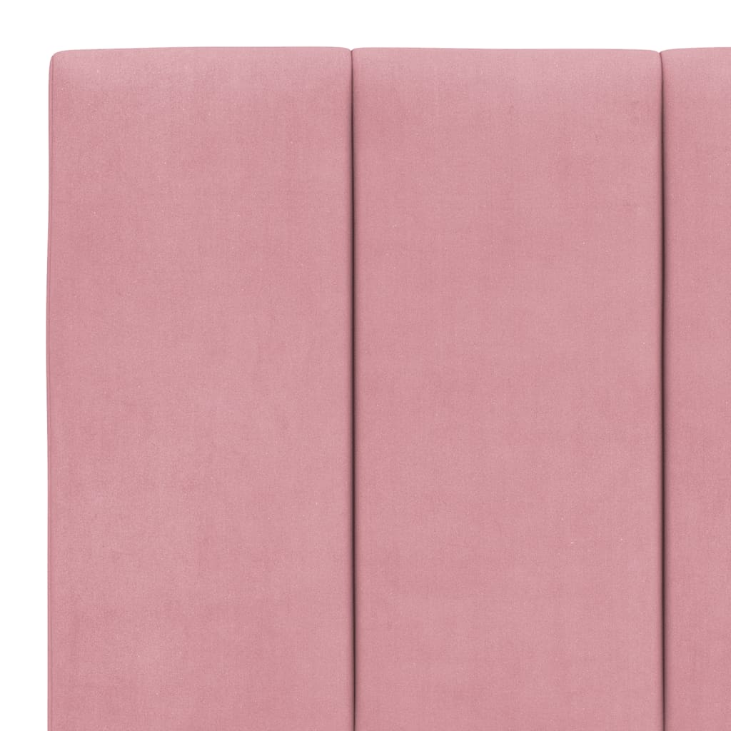 Giroletto con LED senza Materasso Hanko Rosa 200x200 cm Velluto