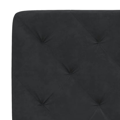 Giroletto con LED senza Materasso Nero 80x200 cm in Velluto