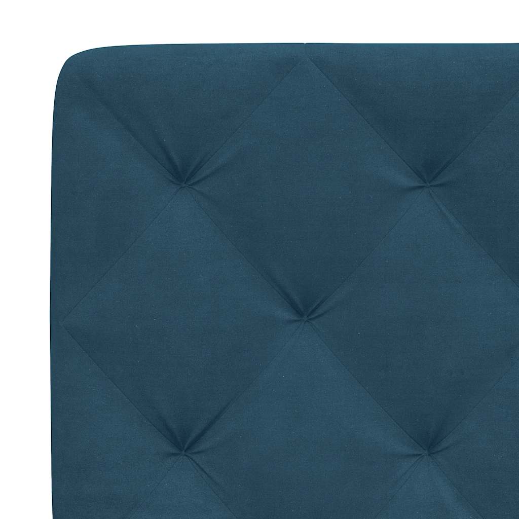 Giroletto con LED senza Materasso Blu 80x200 cm in Velluto