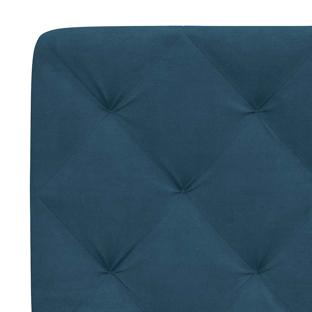 Giroletto con LED senza Materasso Blu 90x190 cm in Velluto