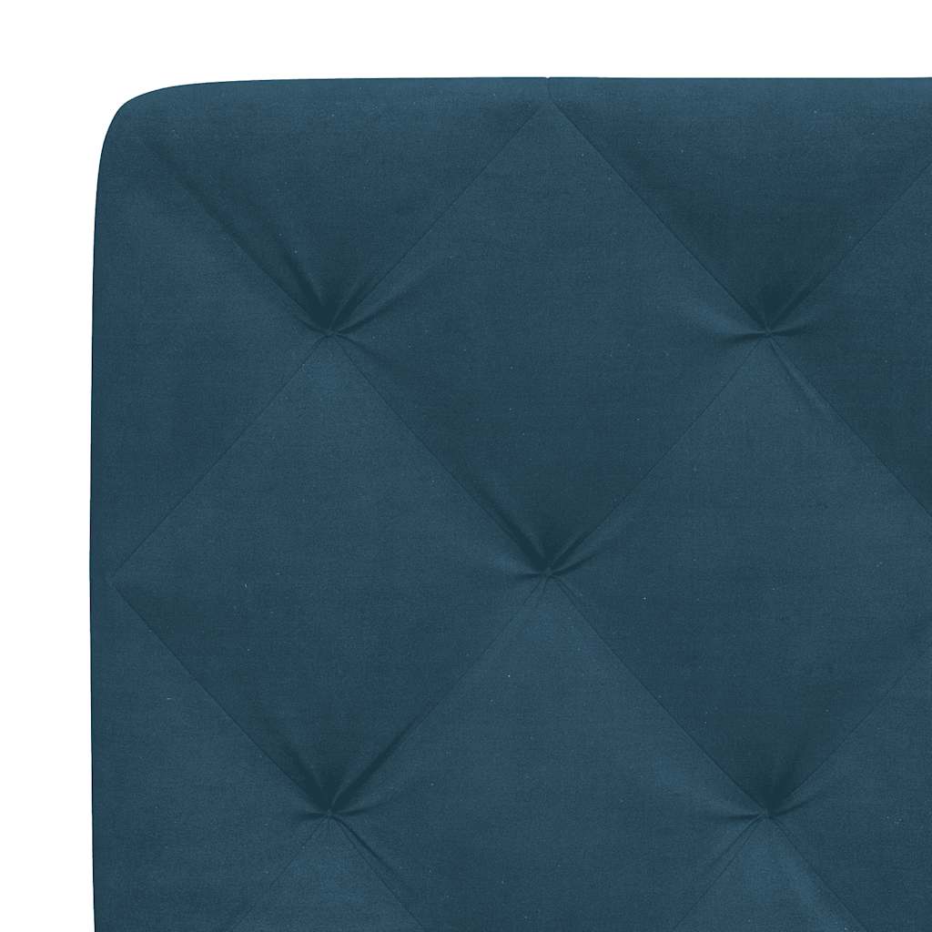 Giroletto con LED senza Materasso Blu 90x200 cm in Velluto